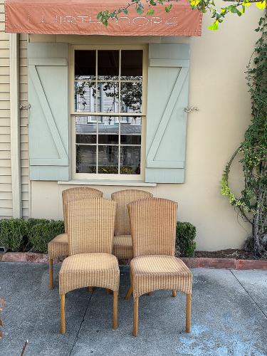 Set/4 Woven Side Chairs By  Loom by 