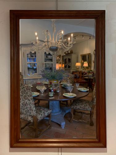 19th C. French Walnut Louis Philippe Mirror by 