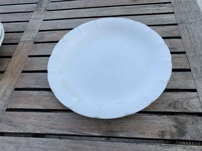 French White Porcelain Shallow Bowl by 