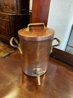 19th C. French Covered Copper Cooking Pot by 