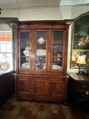 Early 19th C. French Walnut Bibliotheque by 