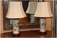  Pair of 19th C Chinese Export Lamps by 
