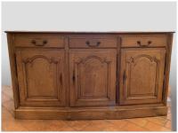 18th C. French Oak Enfilade with Bowed Front by 