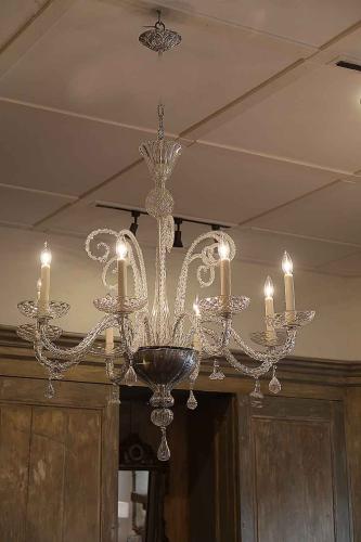 Late 19th C. Italian Murano 8-Arm Chandelier by Unknown