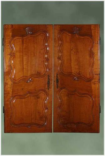 Pair of French Regence Style Cherry Doors by None None
