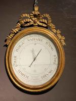 18th C. French Oval Louis XVI Barometer by 