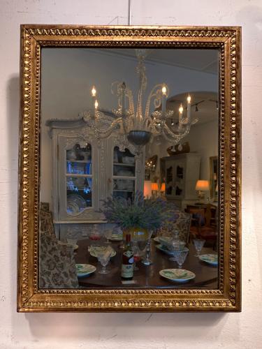18th C. French Louis XVI Gilded Mirror by 