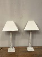 Pair of Painted French LXVI Lamps by 
