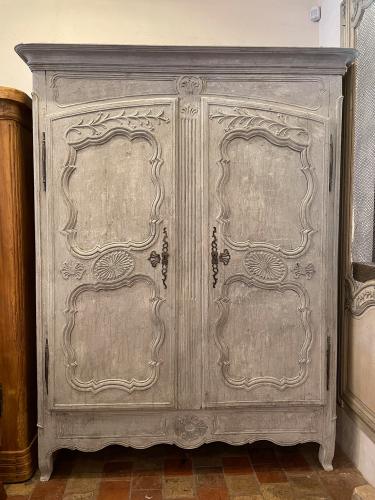 19th C. French LXV-Style Oak Armoire by 