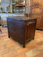 18th C. French Walnut Galbee Commode by 