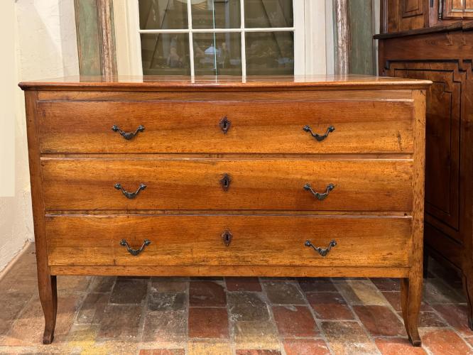 18th C. French Walnut Commode by 