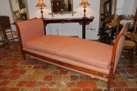 19th C. French Directoire Style Beech Canape by 