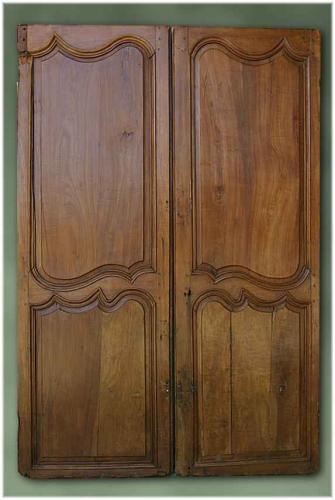 Pair of 19th C. French Cherry Doors by None None