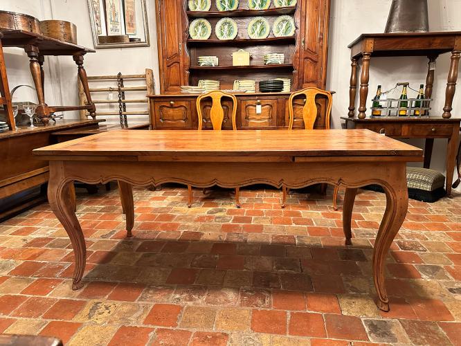 19th C. French Walnut Refectory Table by 