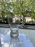 French Hand-Blown Glass Pitcher by 