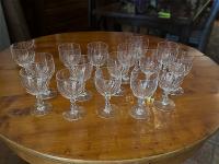 Set/16 Crystal Wine Glasses by 