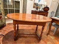 18th C. French Cherry Oval Table by 