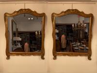 Pair of French LXV-Style Gilded Wood Mirrors by 