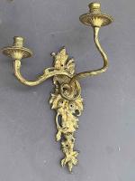 Pair of French Bronze Sconces by 