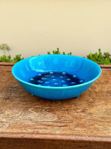 French Blue Faience Egouttoire by 