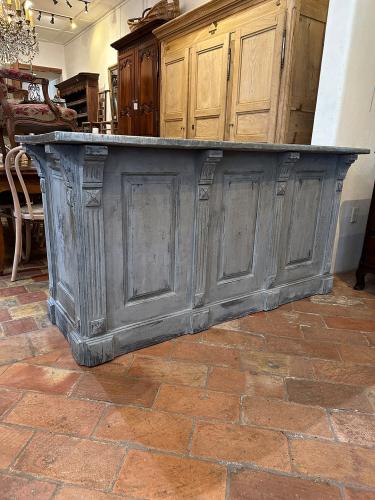 1920's French Louis XVI-Style Painted Wood Bar by 