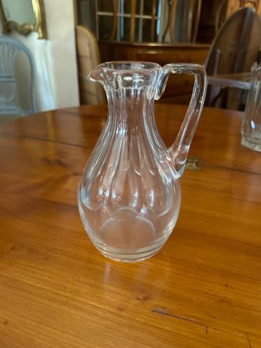 Turn of 19th/20th C. French Crystal Pitcher by 