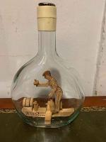 French Bottle with Man Filling A Wine Jug by 